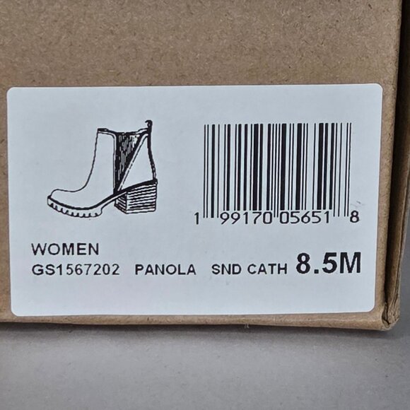 NWT MIA Women's Panola Stacked Heel Lug Sole Chelsea Booties In Neutral - Picture 6 of 7